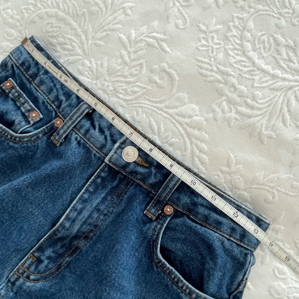 Free People We the Free Dark Denim Mom Jean 25 - Picture 13 of 16